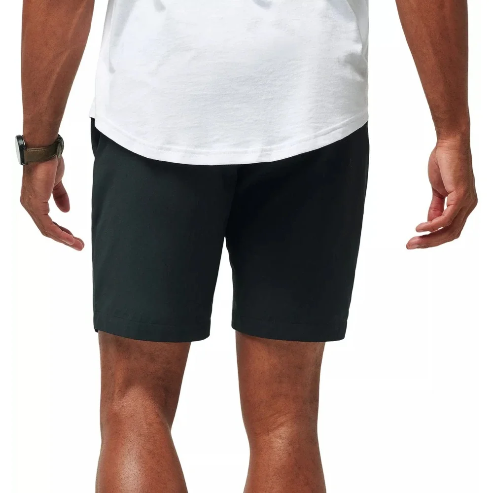TRAVIS MATHEW Tech Chino Shorts Black Sz 42 Bermuda Golf Shorts 8 in Inseam NEW